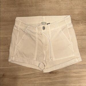 American Eagle Outfitters Cream Cargo Shorts